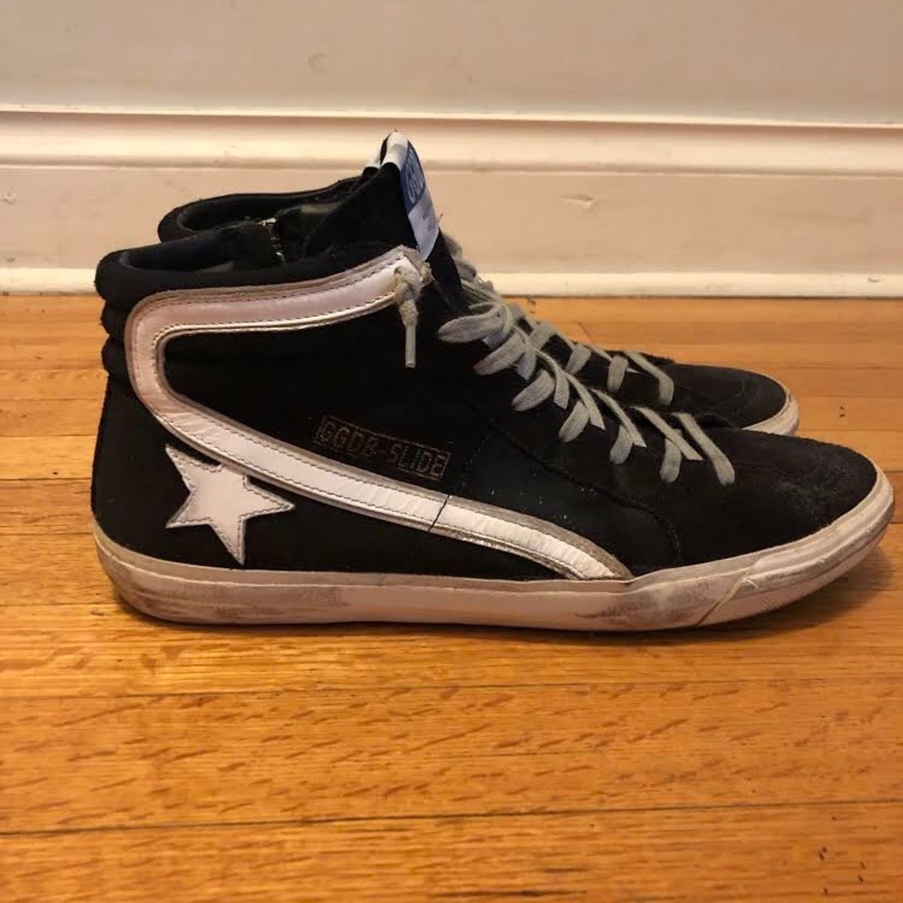 GOLDEN GOOSE HIGH TOP DENIM SNEAKERS